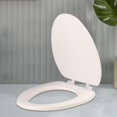 thumbnail image 3 of Cojín de Asiento de Inodoro Accesorios de Tapa Duradero Hogar Cómodo Impermeable Fácil de Limpiar E Instalar Suministros de Baño Lavables Blanco en V Macarena tapa del inodoro, 3 of 8
