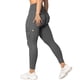 thumbnail image 3 of Gibobby Pantalones de yoga Pantalones pierna sólidos con cintura ancha básica yoga(Gris， L), 3 of 5