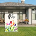 thumbnail image 3 of Hello Spring Tulip Garden Flag For Home Outdoor Garden Yard Decor 12x18 Inch, 3 of 5