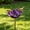 Purple, variant on Handmade Metal Flower Garden Stake with Bee Bath & Bird Water Bowl – Decorative Outdoor Yard Art, Pollinator Watering Station, Weather-Resistant Garden Decor Gift for Bird Lovers (Red 5PCS)