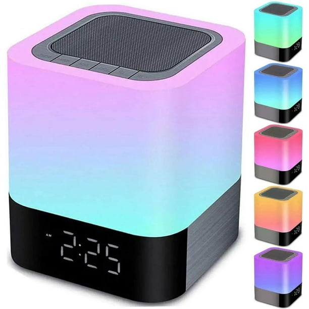 Hetyre Night Lights Bluetooth Speaker Alarm Clock MultiColor Best Gift