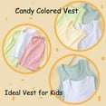 thumbnail image 6 of Hbhpov Toddler Girls' Undershirts，Cotton Layering Tank Tops，4 Pack，Sizes 2-8, 6 of 7
