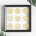 thumbnail image 5 of 9pcs 1.6x1.6 inch Golden Metal Stickers Small Circle Metal Stickers Self Adhesive Gold Stickers Swirl Golden Epoxy Stickers for DIY Scrapbooks Epoxy Resin Phone Decoration, 5 of 6