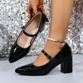 thumbnail image 6 of Black Round Toe High Heel Shoes For Women With Solid Color And Comfortable Design Versatile For Summer Casual Wear, 6 of 9