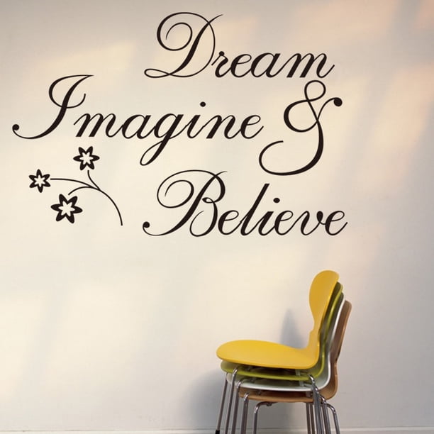 Adhesivo de pared Dream Imagine & Believe PVC 36 x 60 cm | Bodega ...
