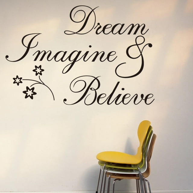 Adhesivo de pared Dream Imagine & Believe PVC 36 x 60 cm