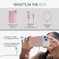 thumbnail image 5 of Pro – World's Thinnest Portable Charger – USB-C Power Bank 5000mAh – Magnetic Built-in Cable – TSA Approved Travel Charger – iPhone 15/16/17 & Android – Pink, 5 of 5