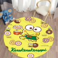 thumbnail image 4 of Alfombra redonda Sanrio Keroppi, alfombra para niños, alfombra redonda, alfombra para dormitorio, sala de estar, silla, alfombra antideslizante, 4 of 5