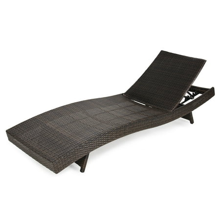 Best Choice Products Adjustable Modern Wicker Chaise Lounge Chair for Pool, Patio, Outdoor w/ Folding Legs - (Best Eames Lounge Replica)