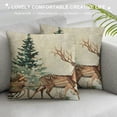 thumbnail image 3 of PHYHOO Warm Winter Wishes Decorative Throw Pillow Cover, Elk Skating Boots Decoration, Christmas Farmhouse Sofa Cushion Case Decor White, 3 of 5