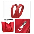 thumbnail image 3 of Tanyzvel Women’s Work Laptop Two Tone Tote Bag, Waterproof Nylon PU Wide Handle Zipper Office Handbag, 3 of 5