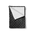 thumbnail image 2 of Victorian Soft Flannel Fleece Throw Blanket, Royal Floral Tile Composition Nature Inspired Antique Design Retro Style, Cozy Plush for Indoor and Outdoor Use, 50" x 60", Black and Grey, by Ambesonne, 2 of 6