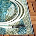 thumbnail image 4 of SAFAVIEH Barbados Carmen Botanical Indoor/Outdoor Area Rug, Blue Green/Ivory, 6'6" x 6'6" Square, 4 of 11