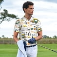thumbnail image 3 of Balery Transportation Cartoon Camisa Polo de Hombre con Estampado, de Manga Corta y Tejido Medio, Camisa Tipo Golf Polo-Medium, 3 of 6