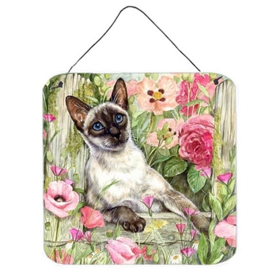Siamese Cat in the Roses Wall or Door Hanging Prints