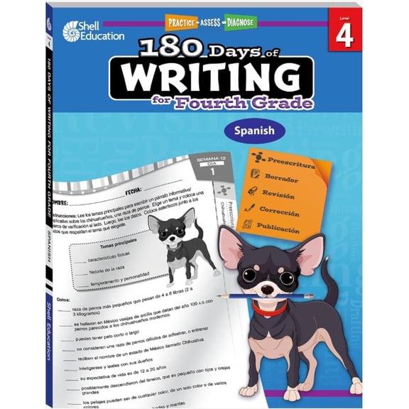 180 Days™: Writing for Fourth Grade (Spanish) (Paperback)