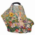 thumbnail image 3 of Renewold Easter Rabbit Flower Colorful Stretchy Baby Car Seat Cover for Baby, Nursing Breastfeeding Covers, Shopping Cart High Chair Stroller Covers Infinity Scarf Car Seat Canopies, 3 of 6