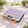 Double-sided Small Parts Organizer with Removable Dividers, 34 ...
