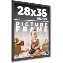 28x35 Frame Black Passaggi Solid Wood Picture Frame Width 1.5 Inches | Interior Depth 0.5 Inches |