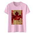 thumbnail image 1 of Camisas de Manga Corta para las Mujeres Impresión de Manga Corta Cuello Redondo, Camisa Casual de Poliéster para las Mujeres, Lavado de Manos, 1 of 7