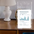 thumbnail image 3 of EXHUMKY Clear Acrylic Brochure and Card Holder with Stable Base, Desktop File Organizer for Office and Home Use, 3 of 8