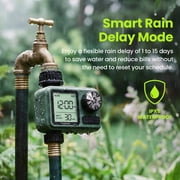 Soildrops Single Outlet Programmable Sprinkler and Watering Controller Timer with LCD Rain Delay