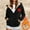 #220-Black, variant on Women's Velvet Hoodie Jacket Long Sleeve Zip Letter Printed Outerwear Soft Velour Sweatshirt Casual Jacket
