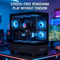 thumbnail image 3 of Evounic Prebuilt Liquid Cooled Gaming PC Ryzen 5 3500X 4.1GHz, RTX 2060 6GB VR Ready, 16GB DDR4 RAM, 512GB SSD+1TB HDD, WiFi 6 & BT5.4, 650W, Win11, 3 of 10