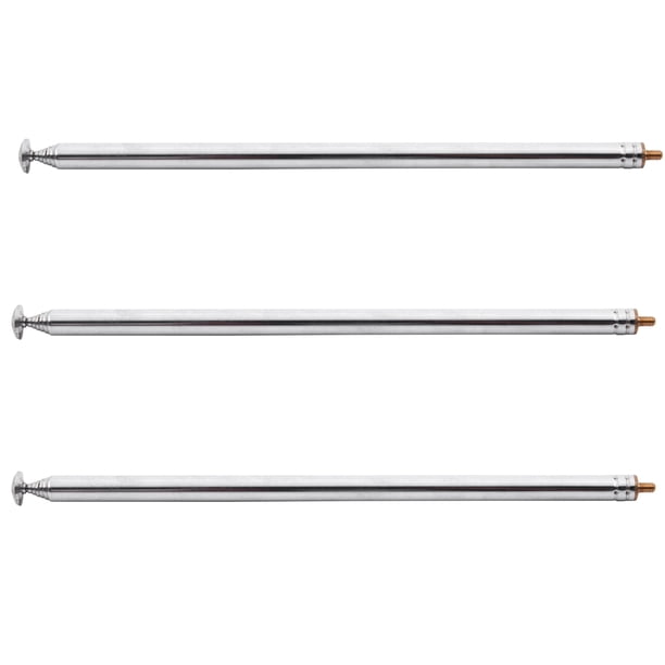 3piezas 98cm 38.5 Pulgada 7 Secciones Reemplazo de Antena Telescopica para FM Radio TV