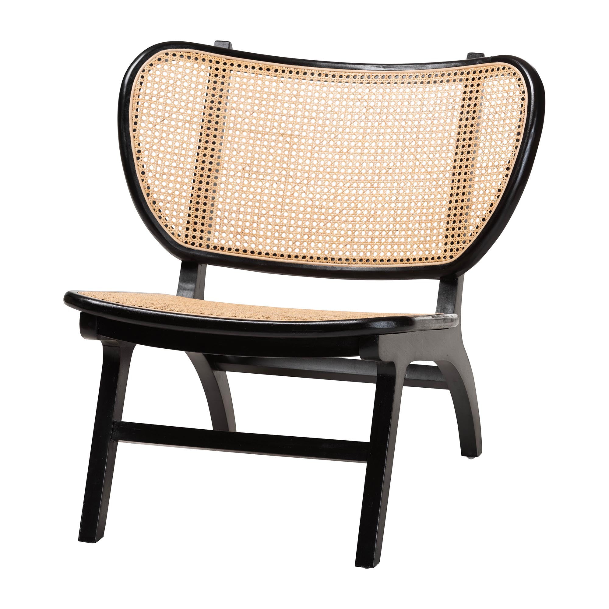 bali & pari Brisbane Boho Accent Chair, Black