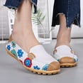 thumbnail image 2 of Fesfesfes Women Walking Shoes Round Toe Fashion Ankle Strap Summer Printing Slip-on Flats Shose 42(9.5-10), 2 of 9