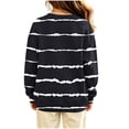 thumbnail image 4 of Girls Striped Print Sweatshirt Loose Fit Crew Neck Long Sleeve Pullover Tops Kids Casual Versatile Sweatshirts Back To School Clothes 4-14Years, 4 of 6