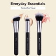 thumbnail image 3 of DUcare Makeup Kabuki Brushes 3Pcs Foundation Brush Contour Brush Concealer Brush Blusher Brush Bronzer Travel Buffing Stippling Contour Liquid Blending Makeup Brush Set Black, 3 of 10