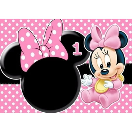 Baby Minnie Mouse First Birthday 1 2 Size Frosting Sheet Cake