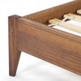 thumbnail image 4 of Queen Size Rustic Walnut Mid Century Slatted Platform Bed, 4 of 5