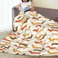 thumbnail image 6 of Cauagu Dachshund Pattern Flannel Bed Blankets,Fleece Blanket Comfortable Air Conditioning Blanket for Sofa Bed Travel Couch & Living Room -80"x60", 6 of 8
