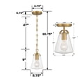 thumbnail image 6 of Crystorama Voss 1 Light Luxe Gold Semi Flush Mount - 5.75"W x 9.25"H x 5.75"D, 6 of 11