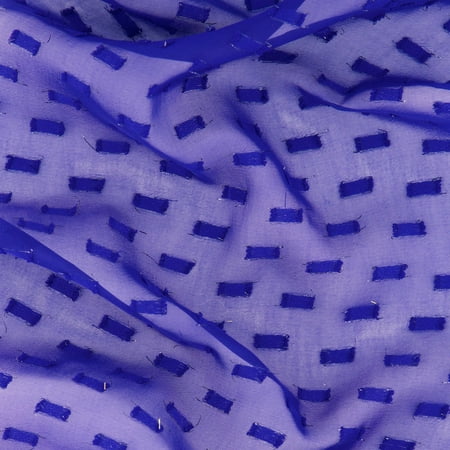 Zelouf Clip Box Lurex Chiffon , Sewing, DIY, Crafts Fabric by the Yard, Indigo, 3 Yard