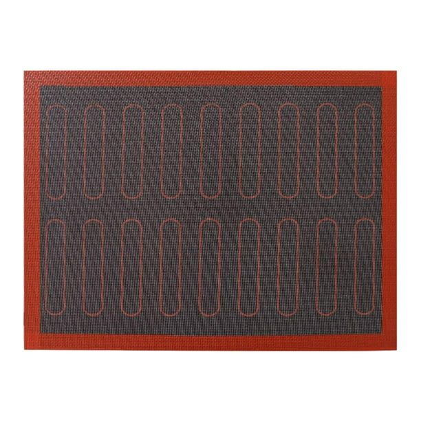 Bandeja para hornear galletas, alfombrilla para hacer pan, alfombrilla para hornear para el hogar, restaurante, comedor Negro y rojo