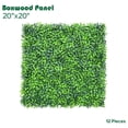 thumbnail image 2 of Grass Wall Panel 20'x20', 12Packs Artificial Greenery Wall Backdrop Faux Fence Privacy Screen Fake Hedge Topiary Boxwood Décor for Indoor Outdoor, Dark Green, 2 of 8