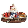 thumbnail image 1 of Italian Santa Polish Glass Christmas Ornament Venice Italy Gondola Decoration, 1 of 2