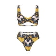 thumbnail image 5 of Honeii Mouse Cheese Print Women’s Bikini Set,Two Piece Swimsuit Bathing Suits,Stylish High Elasticity Swimwear for Beach and Pool, 5 of 7