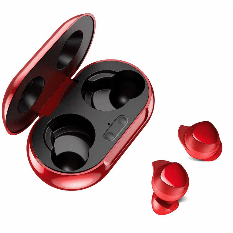 UrbanX Street Buds Plus True Bluetooth Wireless Earbuds For alcatel Idol 4s  Windows With Active Noise Cancelling (Charging Case Included) Red