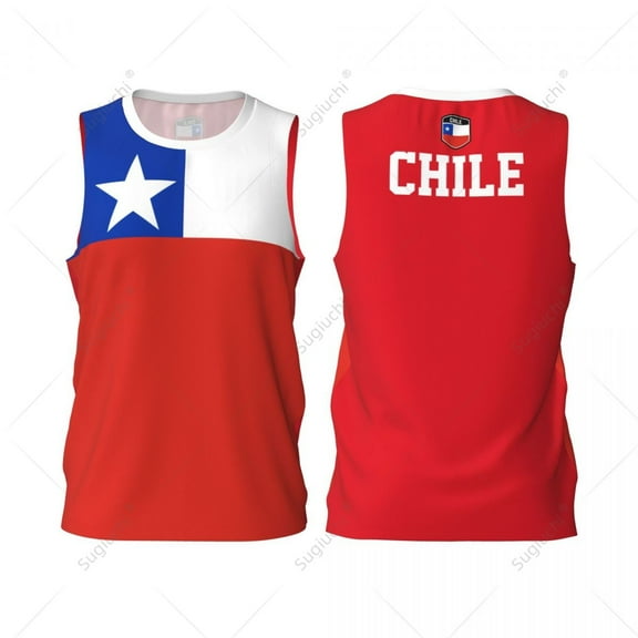 Chile Flag Men Basketball Sports Jersey Running Fitness Multifunction Sleeveless tshirt Exclusive Custom Name Nunber