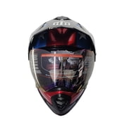 HHH Helmet for Youth and Kids, Full Face with Visor, Mini Bike, ATVs, Dirtbikes, Motocross Off Road Dirt Bike Helmet Safety Standard DOT Certified ( Blue-USA) ( Medium )