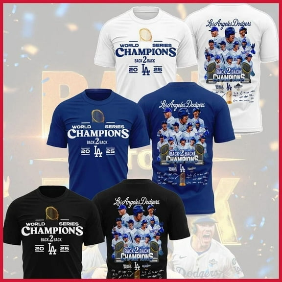 HOT - Dodgers Back to Back Champions 2025 World Series Signatures
