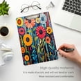 thumbnail image 3 of FORMRS Acrylic Clipboard with Low Profile Clip Standard A4 Letter Size, 12.5" x 9", Orange Colorful Flowers, 3 of 8