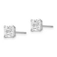 thumbnail image 3 of FJC Finejewelers 14 kt White Gold Stud Madi K Square CZ Post Earrings 5 mm x 5 mm, 3 of 6