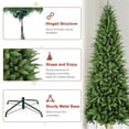 thumbnail image 5 of Makeatree 5 ft Unlit Pencil Christmas Tree, Artificial Slim Xmas Tree with 610 PE & PVC Mixed Branches,Metal Hinges, Foldable Base, 5 of 9