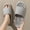 Gray, variant on Unisex Shower Slide Sandals Non Slip Quick Drying Slippers with Woven Drainage Footbed Solid Color Open Toe Waterproof House Shoes for Bathroom Spa Indoor Use